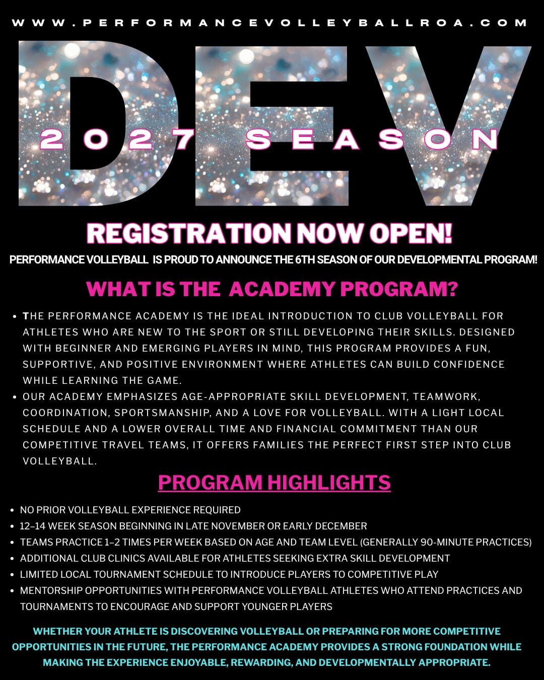 2027 ACADEMY INFO